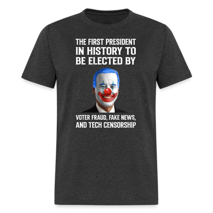The First President in History T-Shirt - heather black