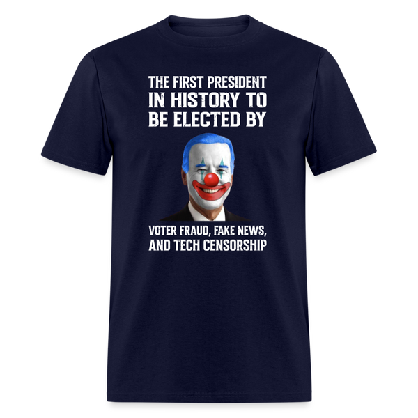 The First President in History T-Shirt - navy