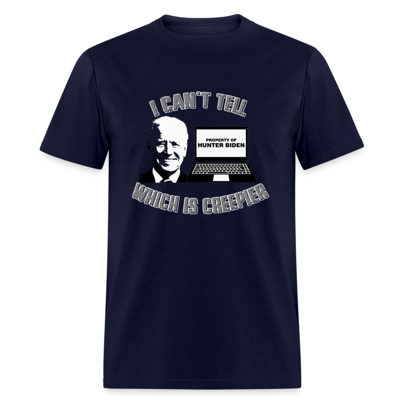 I Can't Tell Which is Creepier T-Shirt - navy