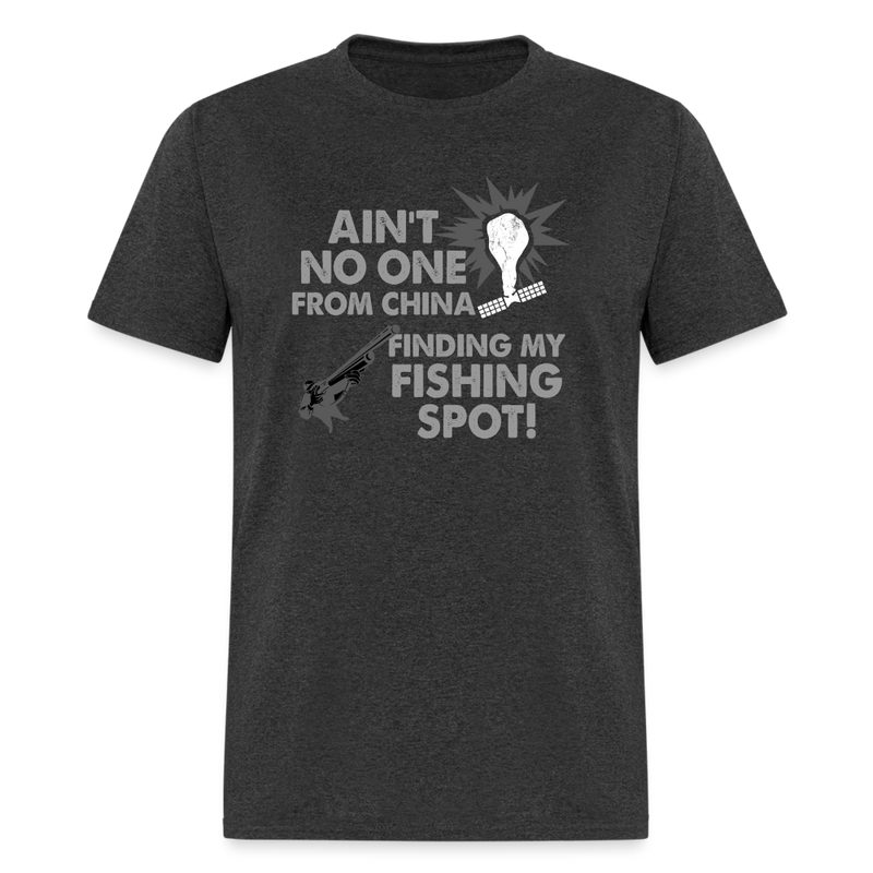 Ain't No One From China T-Shirt - heather black