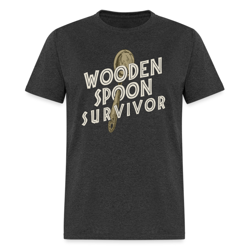 Wooden Spoon Survivor T-Shirt - heather black