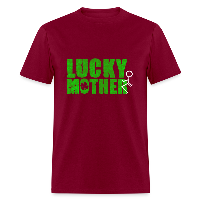 Lucky Mother F-er T-Shirt - burgundy