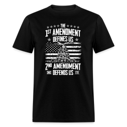 The 1st Amendment Defines Us T-Shirt - black
