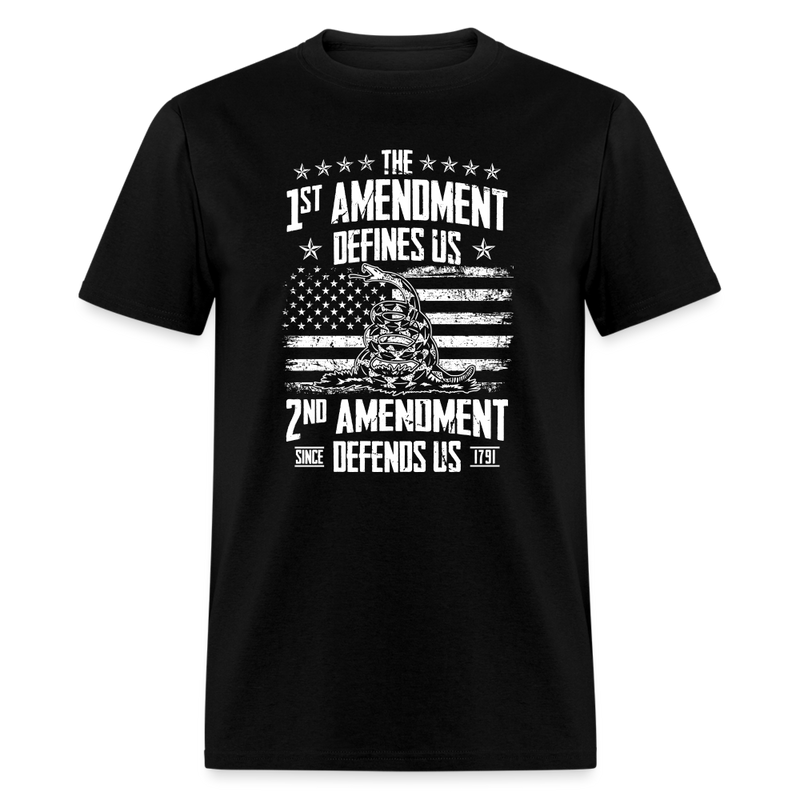 The 1st Amendment Defines Us T-Shirt - black
