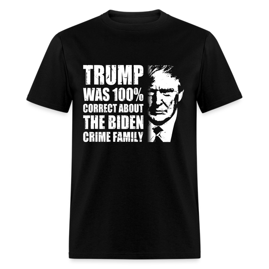 Trump Was 100% Correct T-Shirt - black