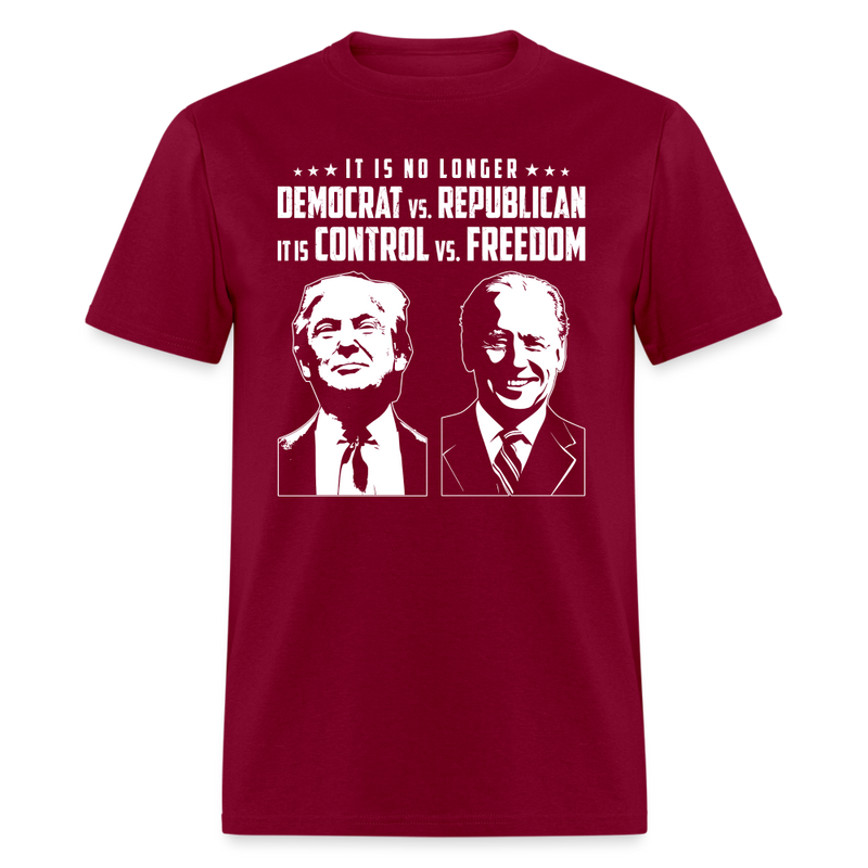 It Is No Longer Democrat Vs Republican T-Shirt - burgundy