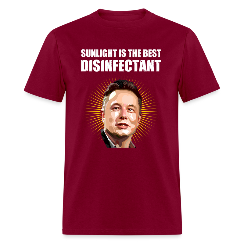 Sunlight Is The Best Disinfectant T-Shirt - burgundy