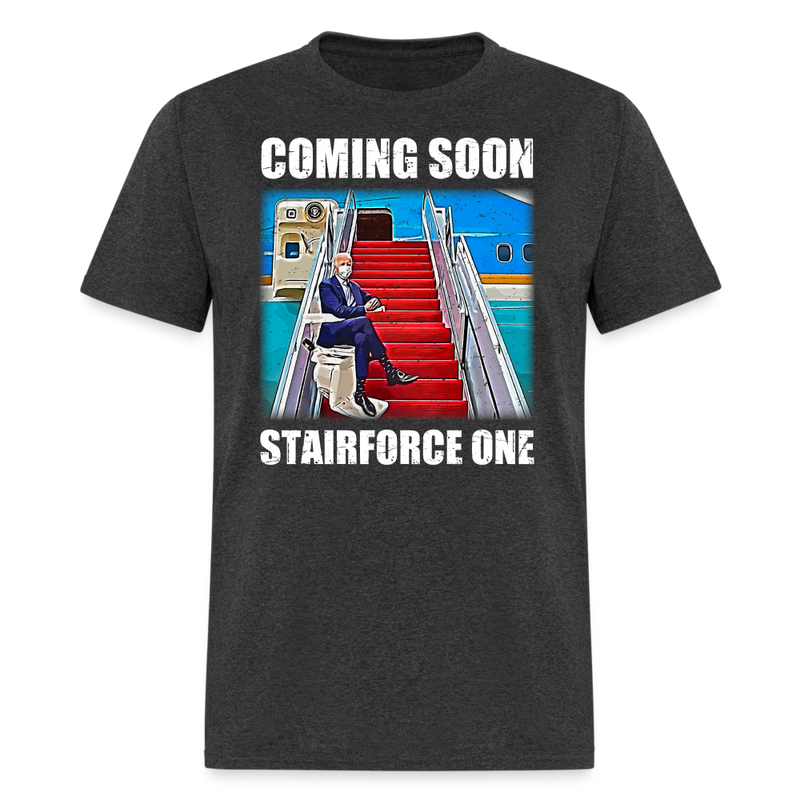 Coming Soon Stairforce One T-Shirt - heather black