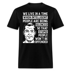 We Live in a Time When Intelligent People Are Being Silenced T-Shirt - black
