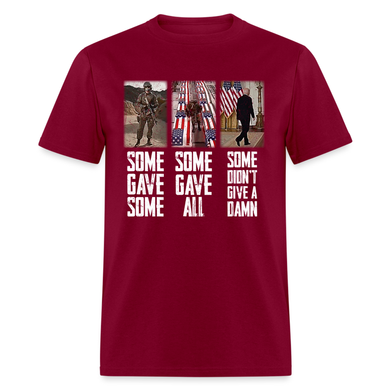 Some Don't Give a Damn T-Shirt - burgundy
