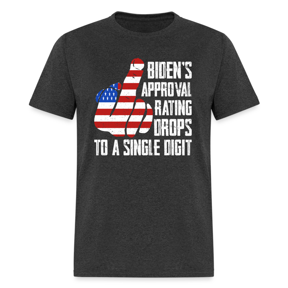 Biden's Approval Rating Drops To A Single Digit T-Shirt - heather black