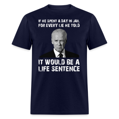 He Spent a Day in Jail T-Shirt - navy