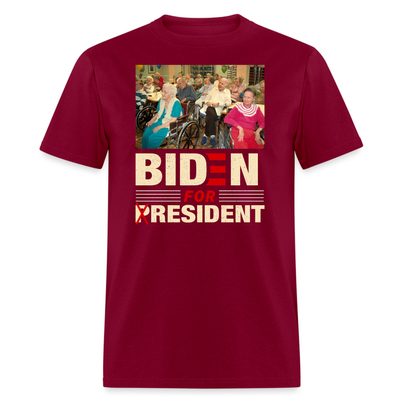 Biden For Resident T-Shirt - burgundy