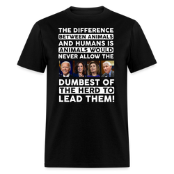The Difference Between Animals T-Shirt - black