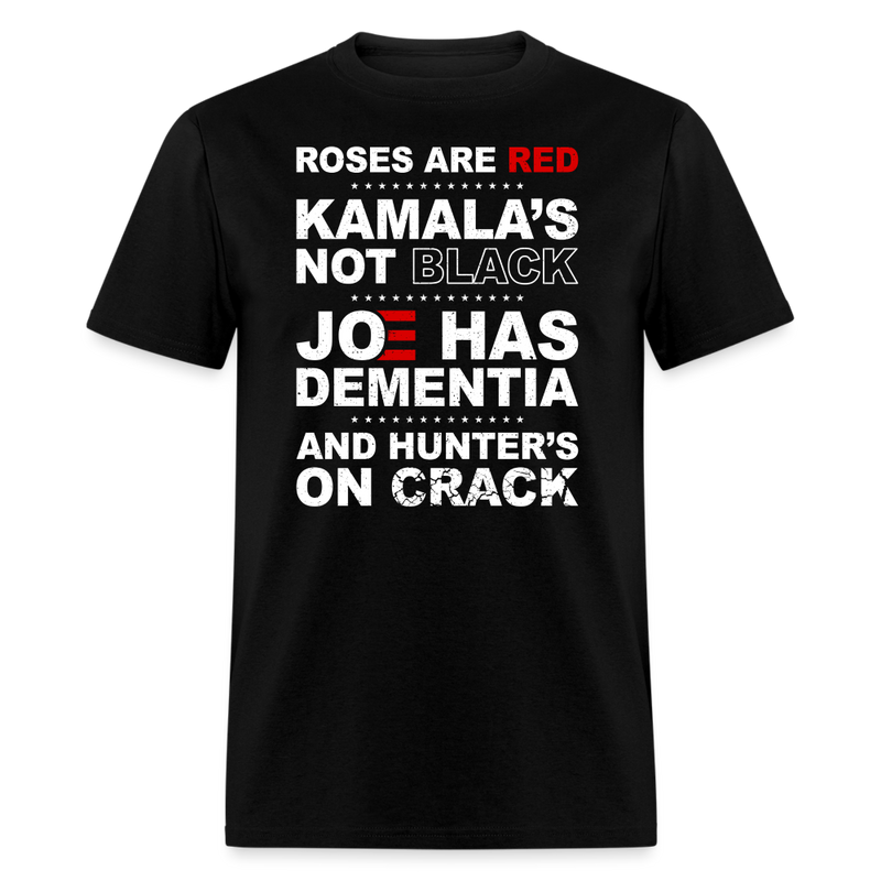 Roses Are Red T-Shirt - black