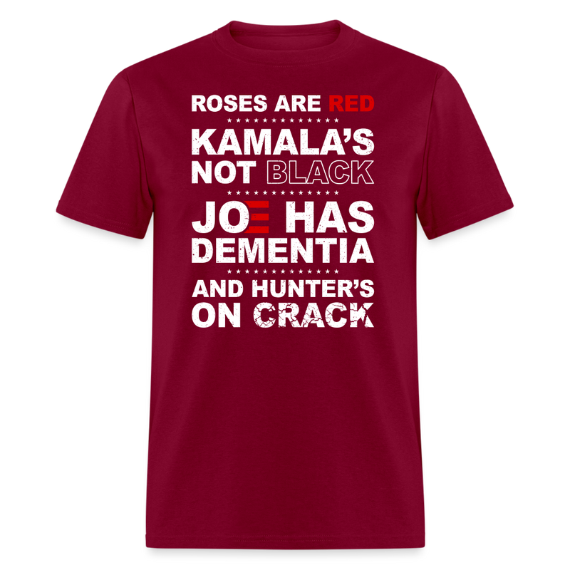 Roses Are Red T-Shirt - burgundy