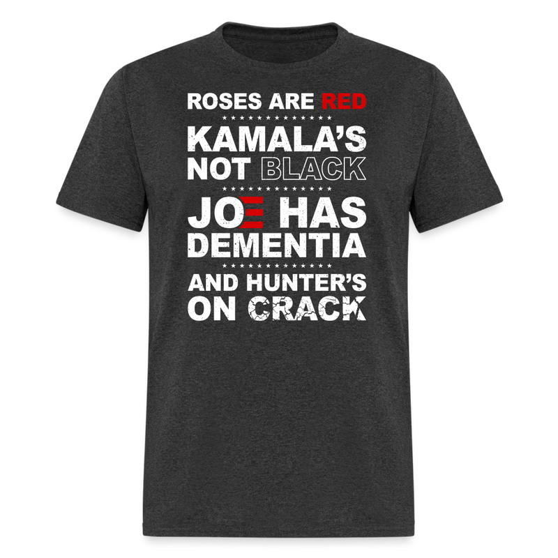Roses Are Red T-Shirt - heather black