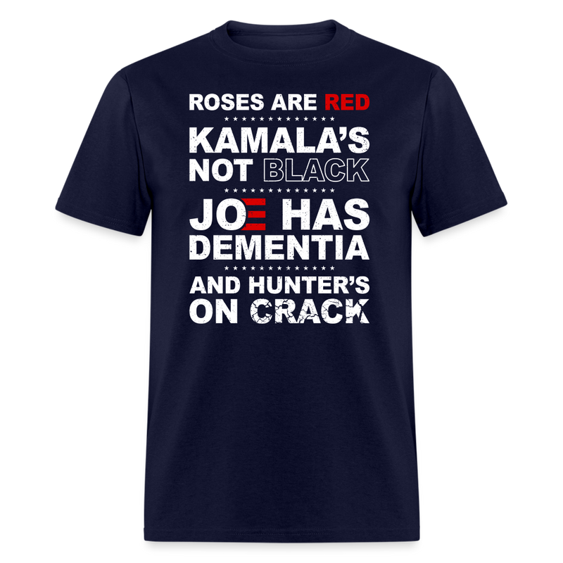 Roses Are Red T-Shirt - navy
