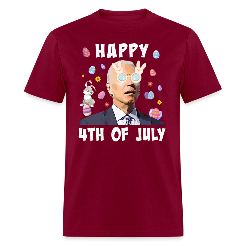 Happy 4th of July T-Shirt - burgundy