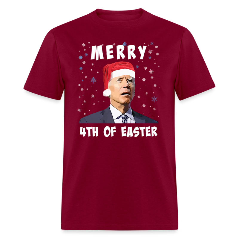 Merry 4th of Easter T-Shirt - burgundy