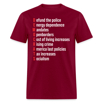 DEMOCRATS T-Shirt - burgundy