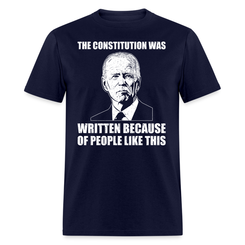 The Constitution Was Written T-Shirt - navy