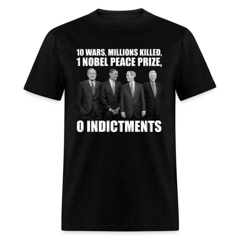 20 Wars, Millions Killed T-Shirt - black