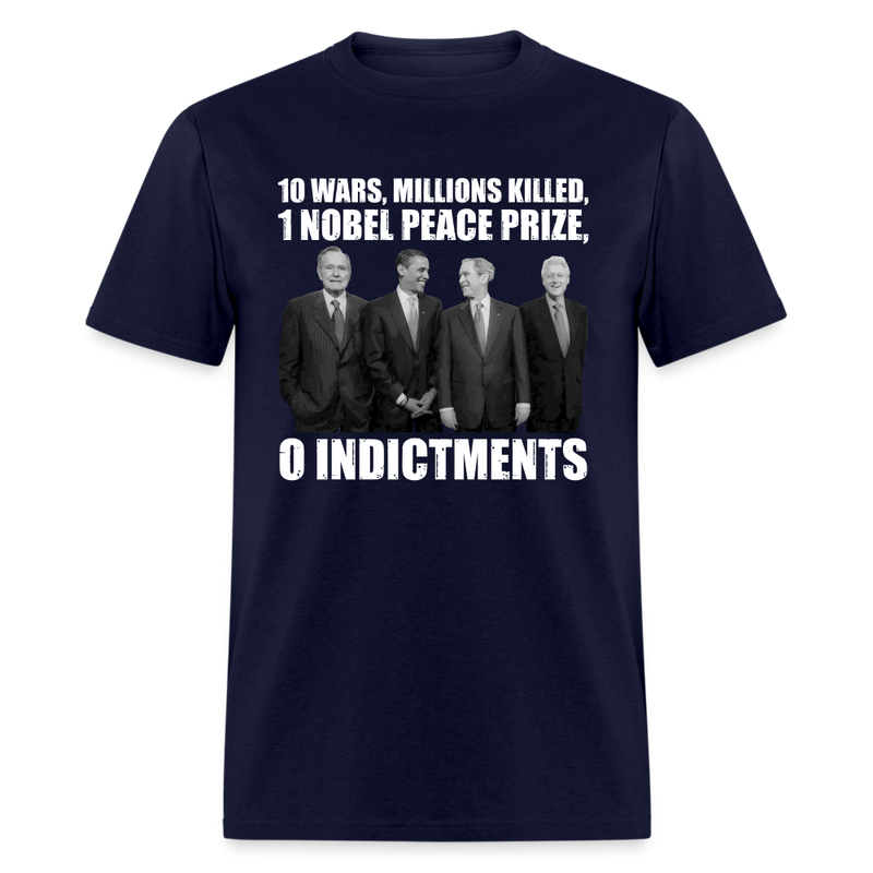 20 Wars, Millions Killed T-Shirt - navy