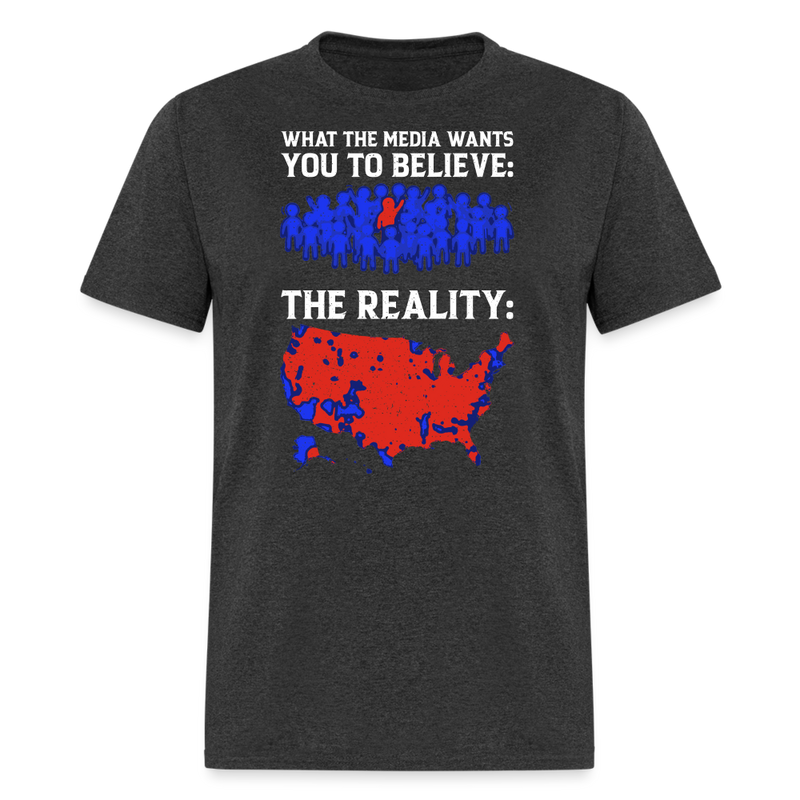Media Wants To Believe T-Shirt - heather black