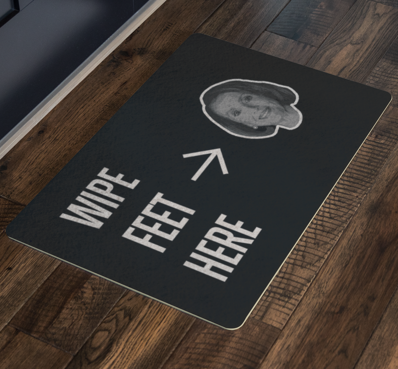 Wipe Feet Here Doormat (Nancy)